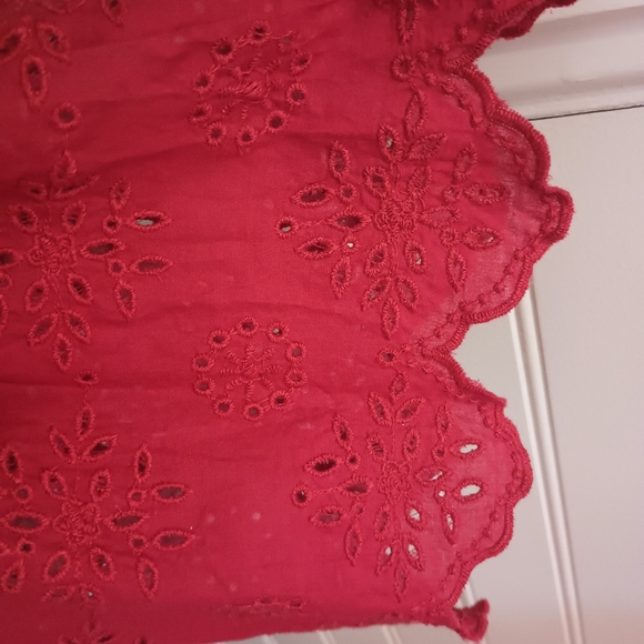 Gudrun Sjoden Embroidered Red Women's Top - Picture 5 of 6